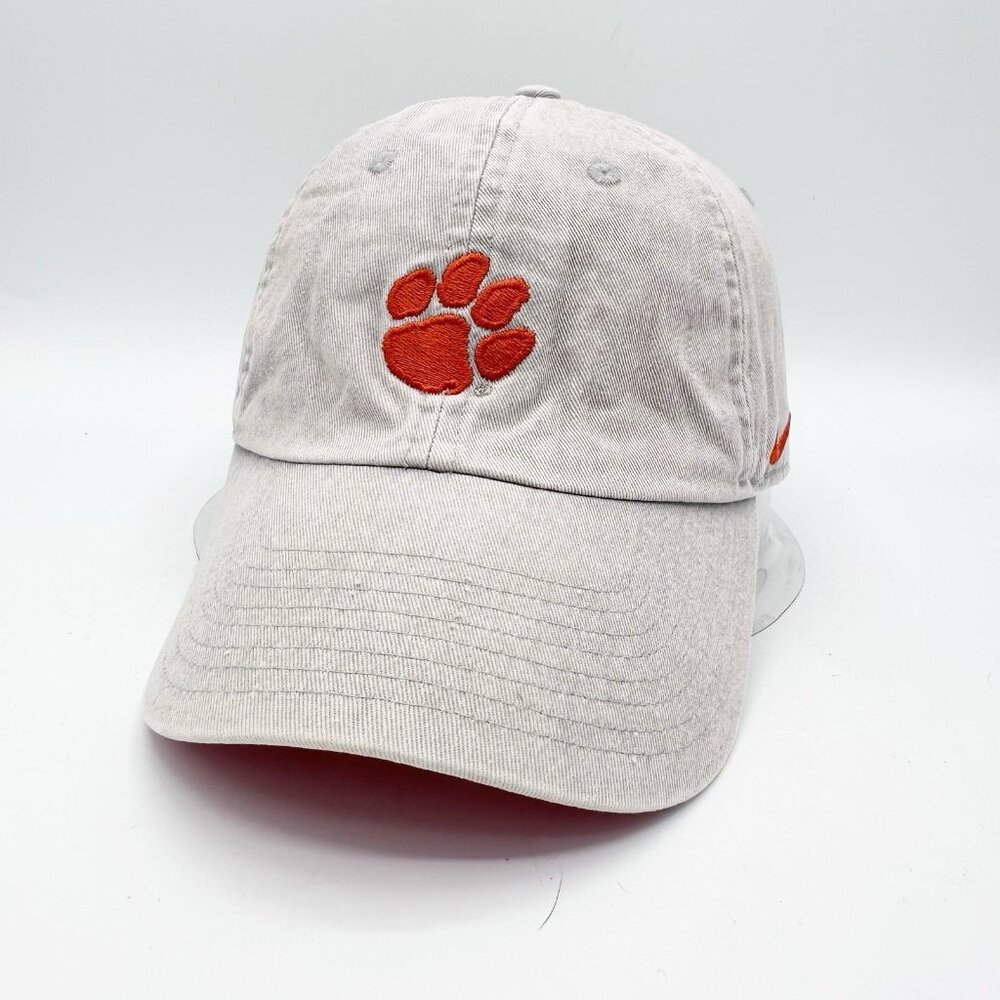 Clemson University Tigers Hat Nike Heritage 86 Men’s Strapback Gray Cap OSFA